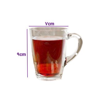 نیم لیوان دسته دار دسنی بلور اصفهان کد 499