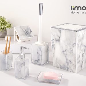 ست سرویس بهداشتی دوجداره کلاسیک طرح ماربل لیمون