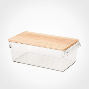 نظم دهنده شفاف 3 لیتر درب چوبی لیمون