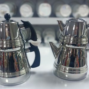 کتری و قوری استیل لوله دار 3لیتری تیتیل مدل هرمی617