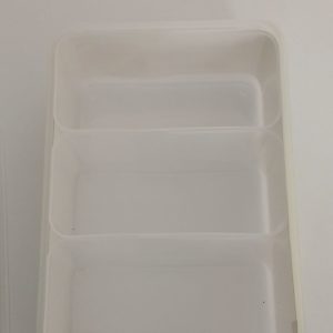 ظرف فریزری مستطیل3 خانه هوم کت 2700 میلی لیتر کد3485